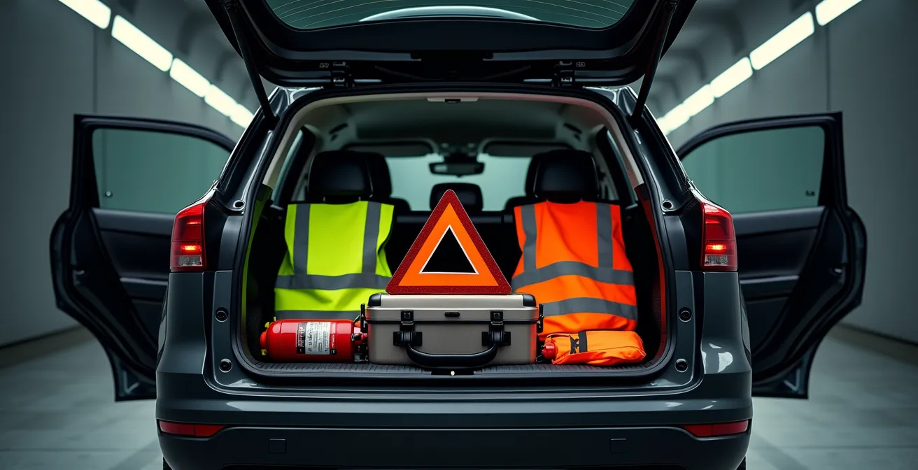 Organisation en trois niveaux du matériel de sécurité dans une voiture
